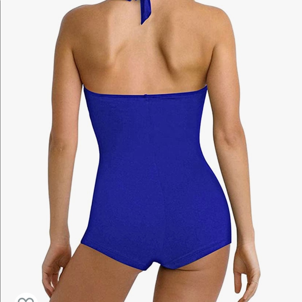 BoyLeg Ruched Swimsuit - Picture 6 of 8